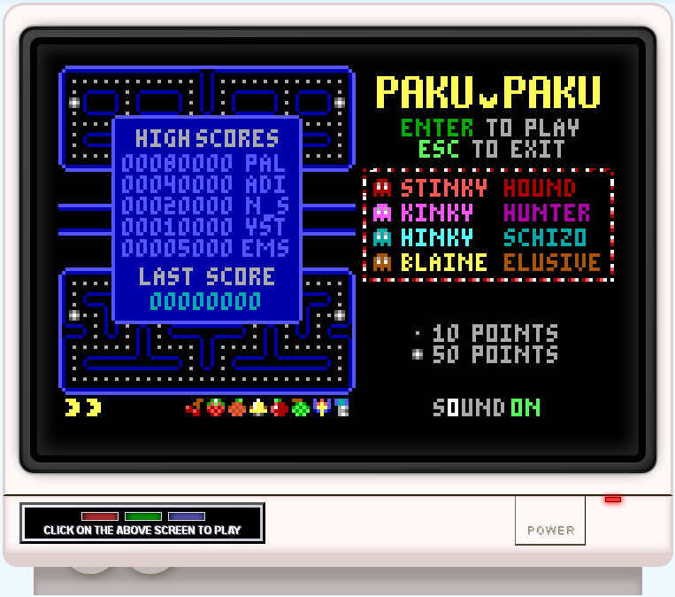 A computer screen with classic games open and being played.