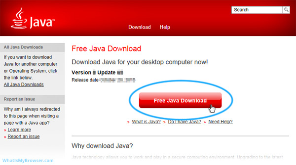 Go to the official Java website
Click on "Download"