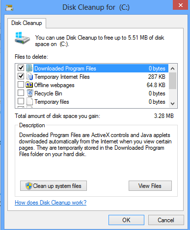 7. Try running the Disk Cleanup