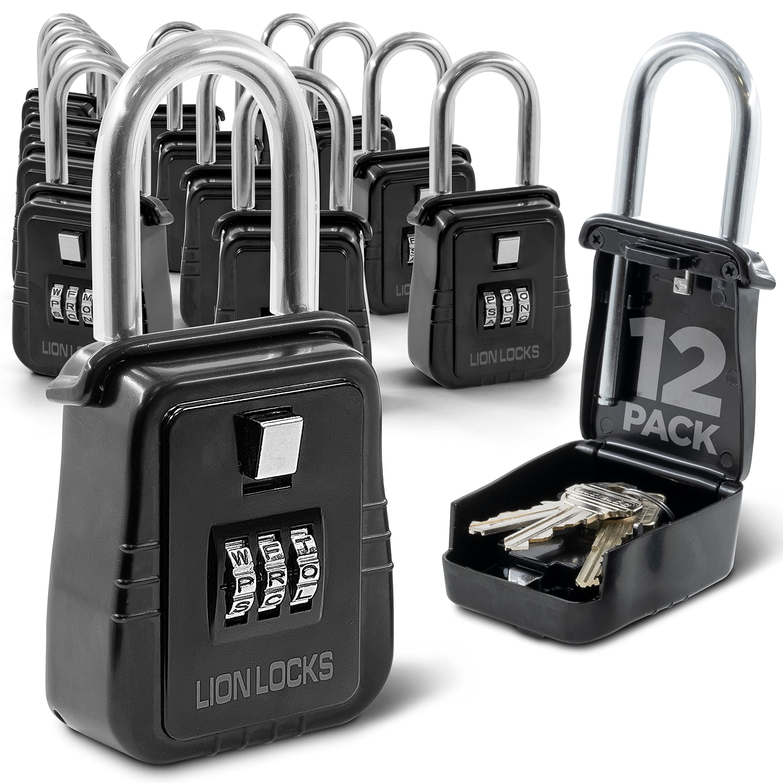 A padlock or a locked safe