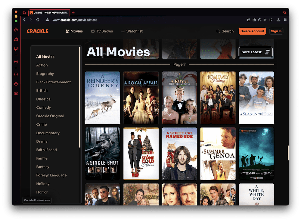 Add the movie streaming sites to the exceptions list.