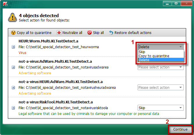 Choose Kaspersky Antivirus Restorer from the list of tools in the search results.