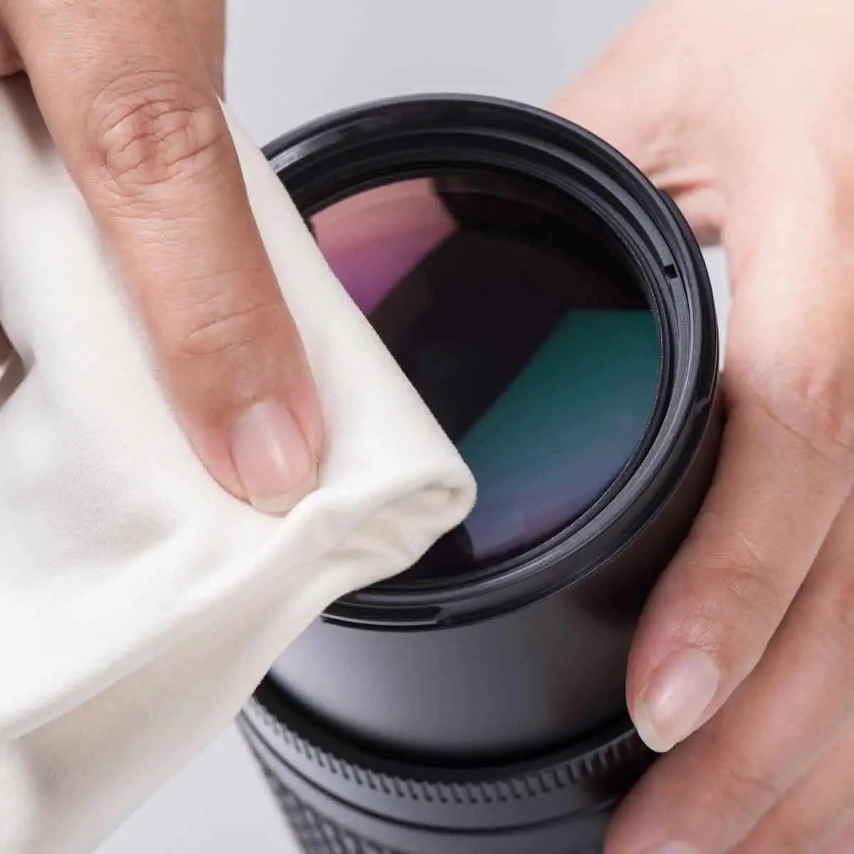 Clean the PS Camera's rear camera lens using soft cloth or tissue by gently wiping the lens.