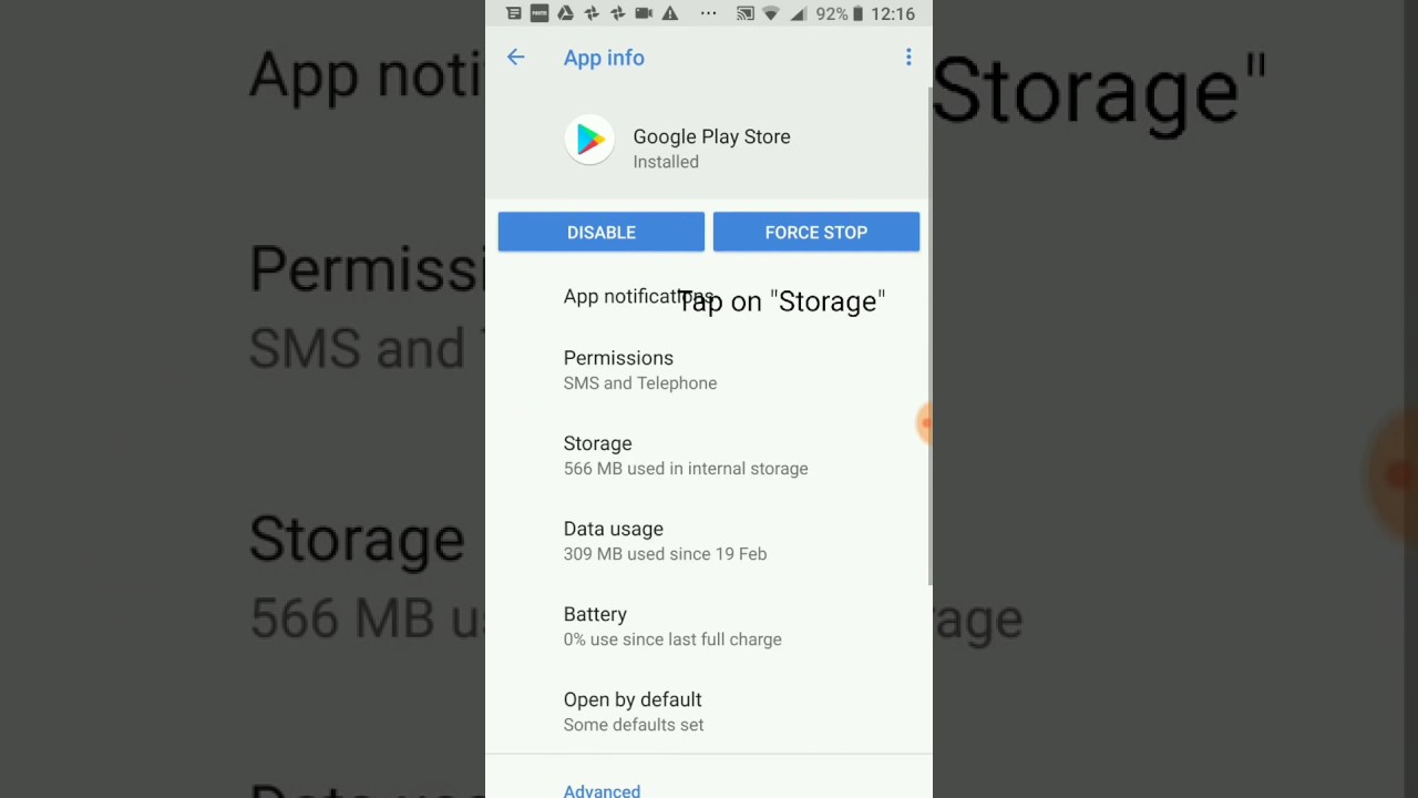 Clear the cache and data of the Google Play Store app
Clear the cache and data of the Google Play Services app
