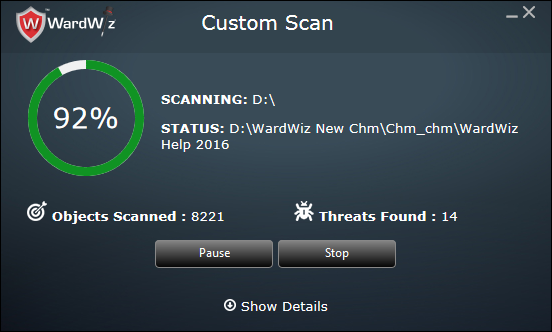 Click Custom Scan