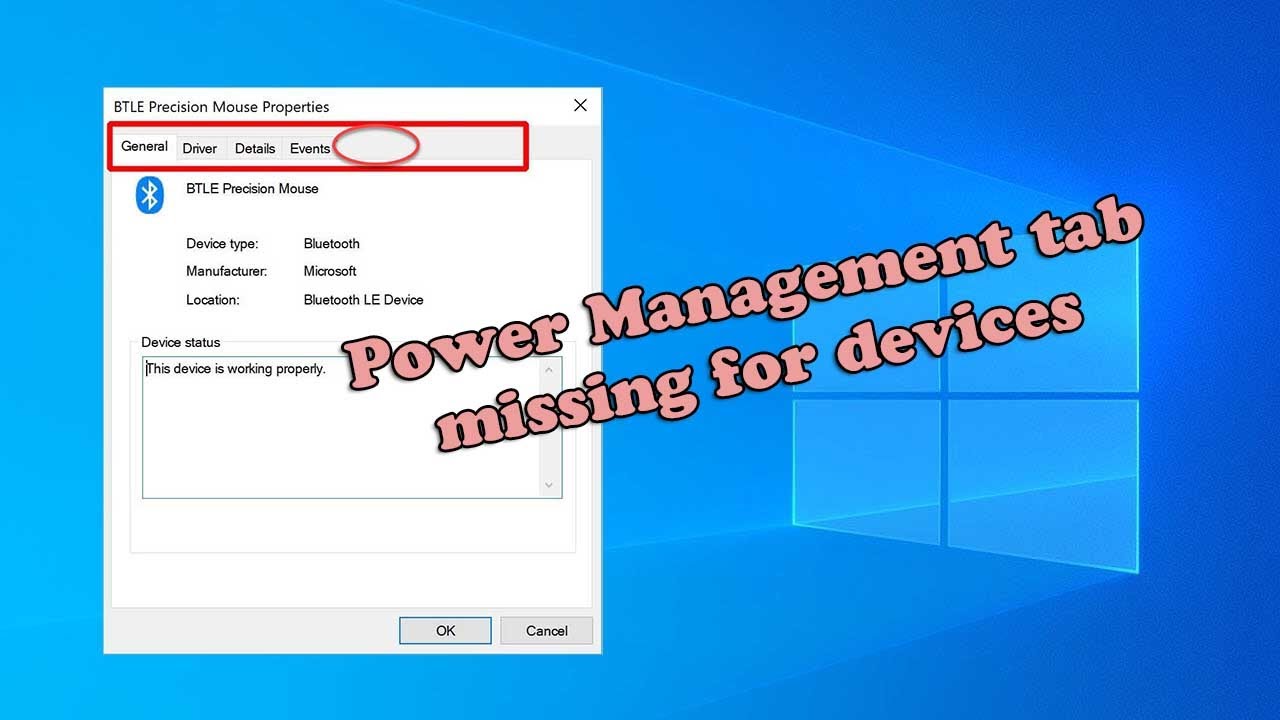 Click on the Power Management tab.