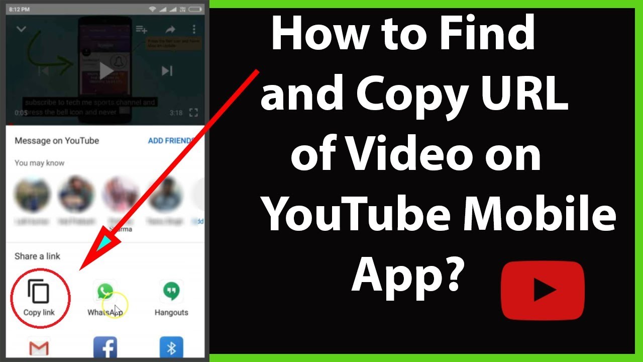 Copy the video URL