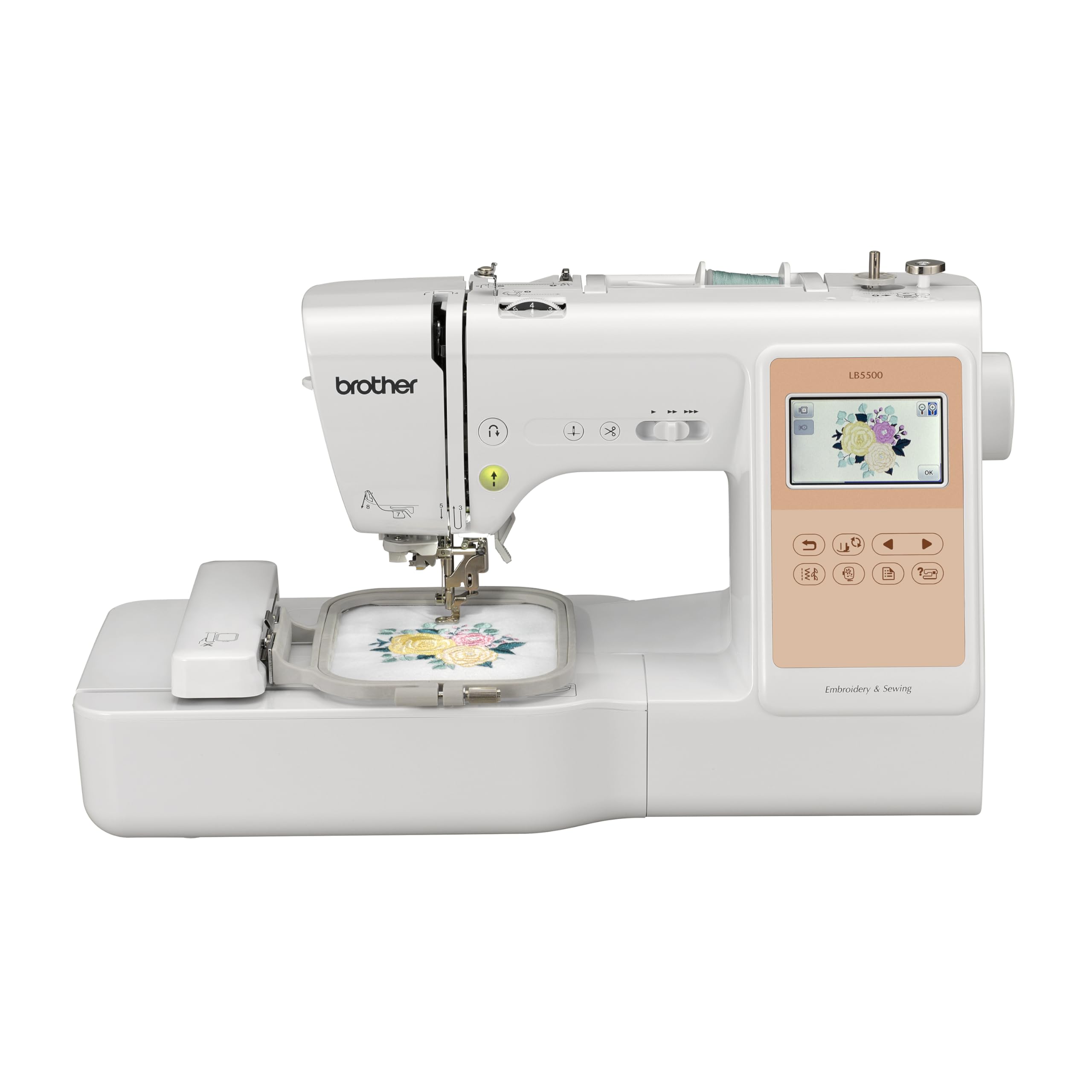 Embroidery machine with software update notification