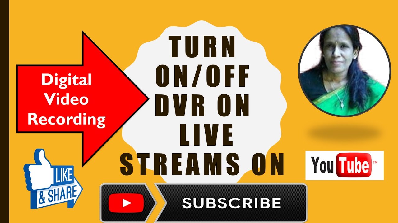 Enable or disable chat for your stream
Choose whether to enable DVR (Digital Video Recording) for your stream