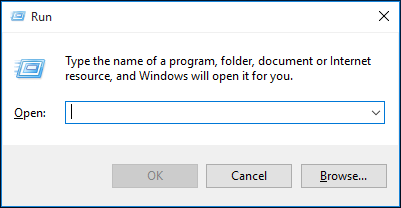 Enter appwiz.cpl in the Run command window's Open text box, and press the Return key.