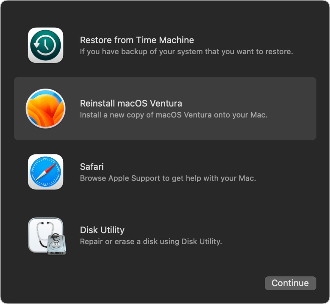 Erase and install macOS from macOS Recovery