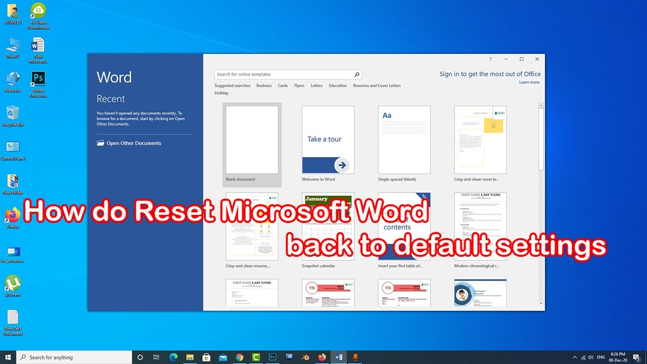 Find Reset and print out settings, and set it to Default.