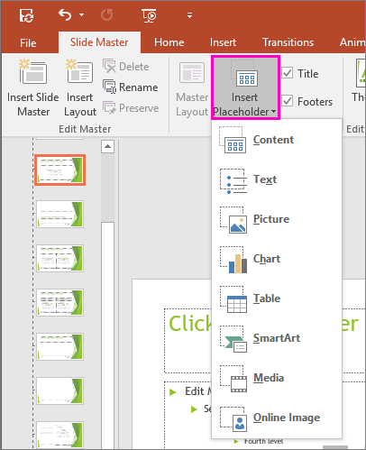 Go to the "Home" tab in PowerPoint.
Click on "Layout" and choose a layout with picture placeholders.