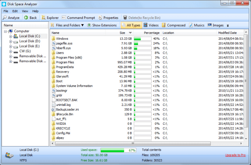Launch the Disk Space Optimizer software.