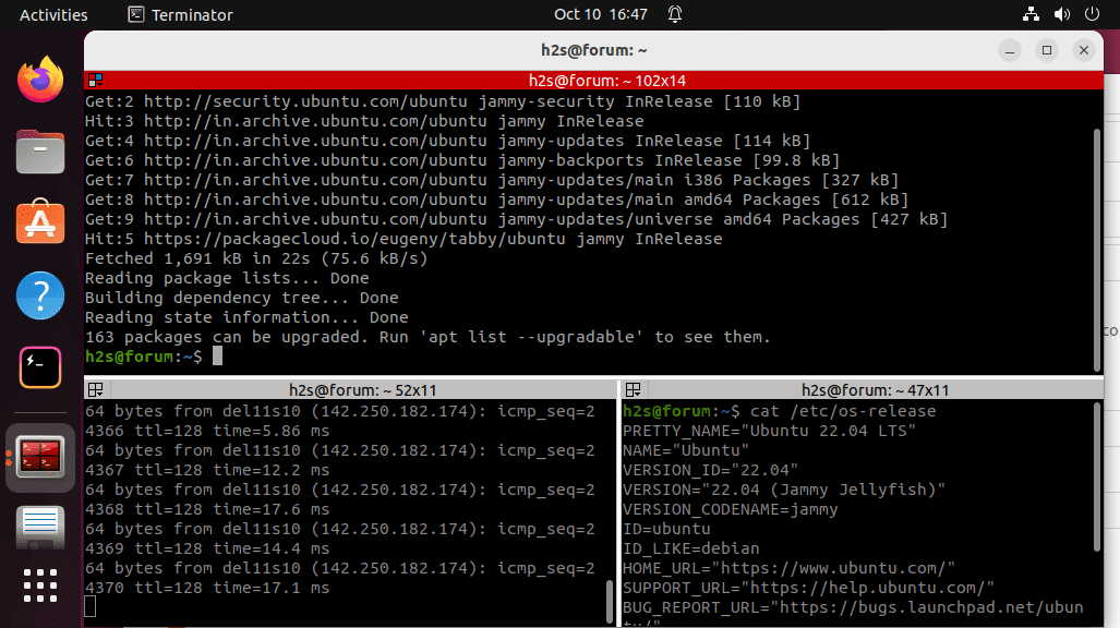 Launch the Ubuntu application and run sudo apt-get update to update the package list
Configure your preferred terminal emulator for the Linux environment