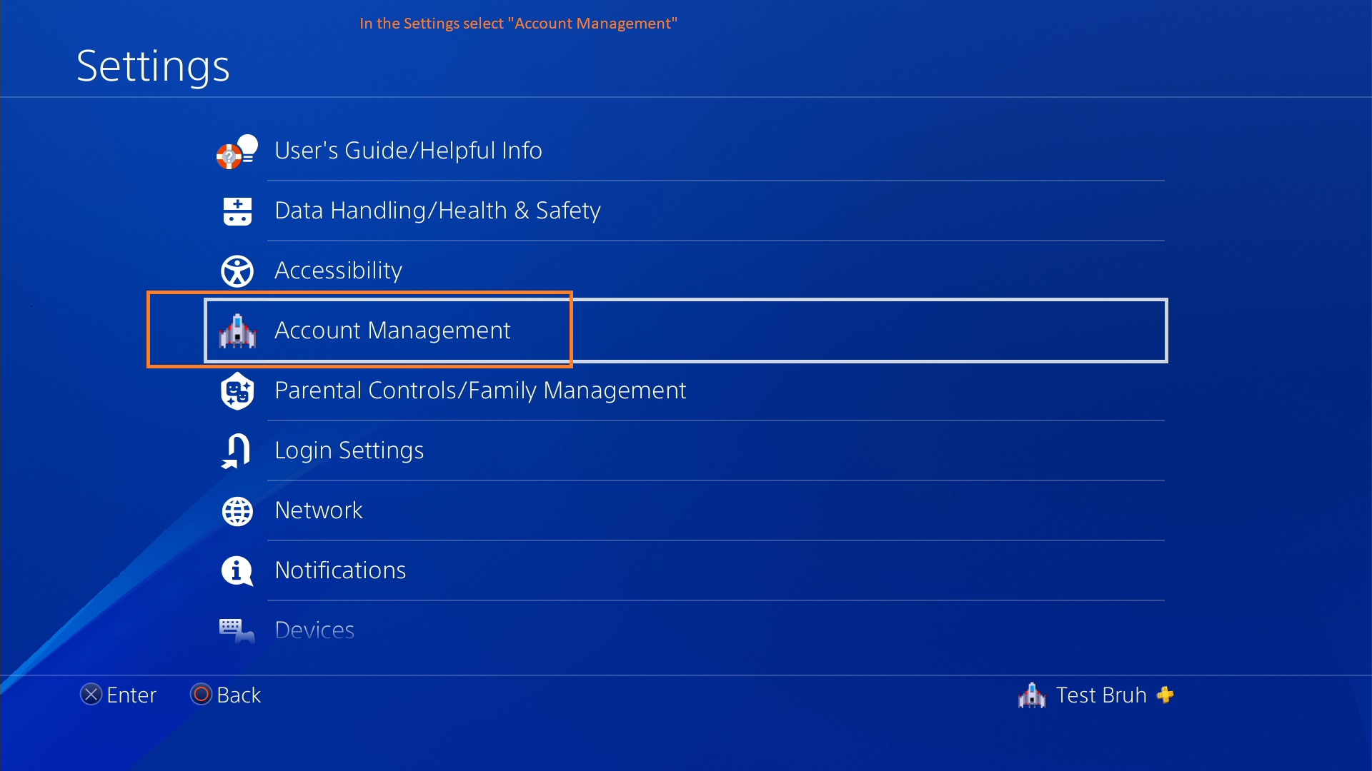 Log-in to your PSN account.
