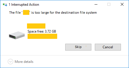 Make sure that the file isn't still too big.