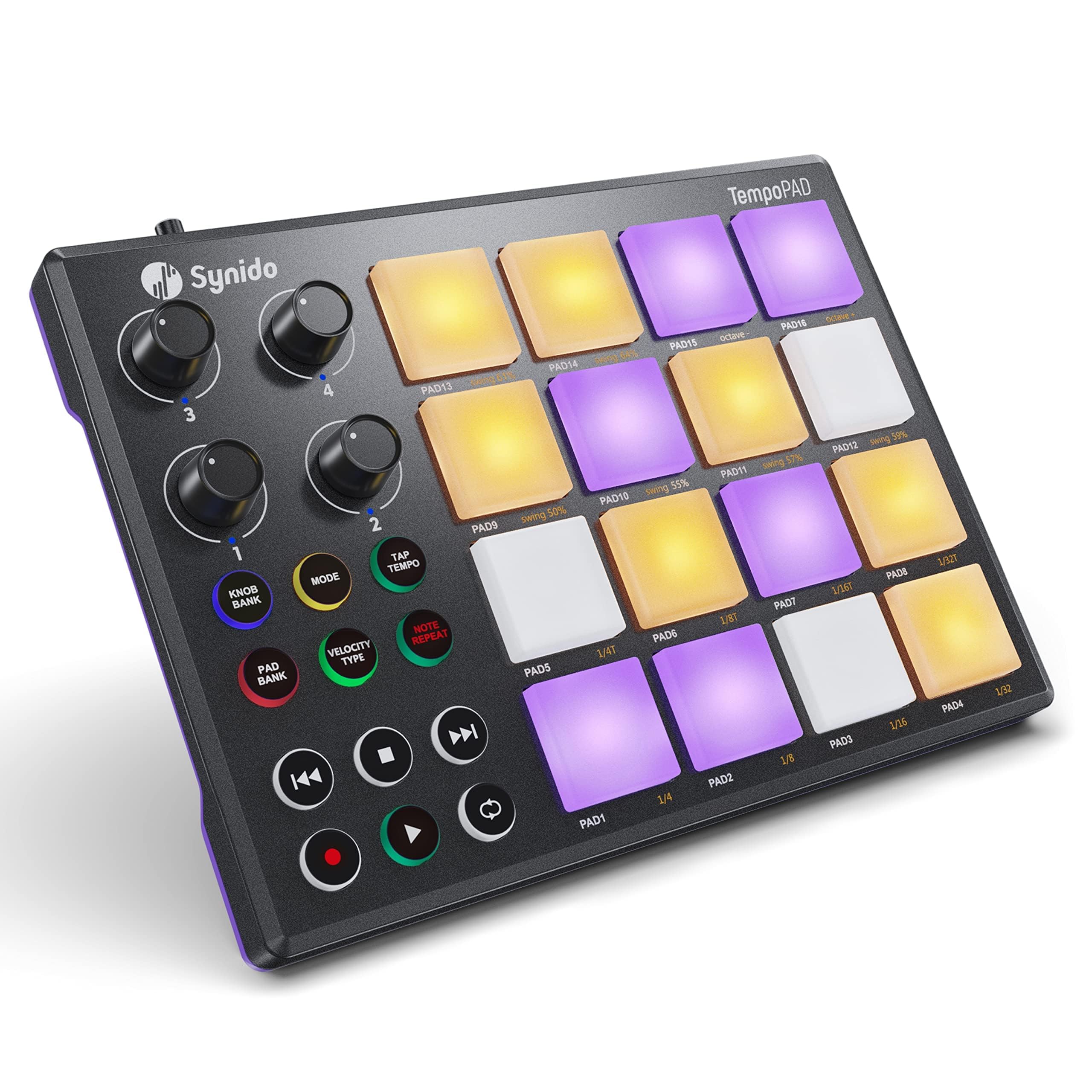 Music production interface with beat pads