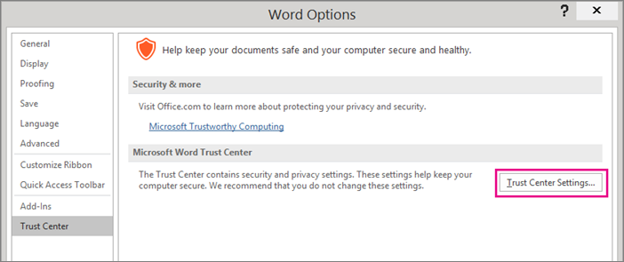 Next, select Trust software, and then Settings.