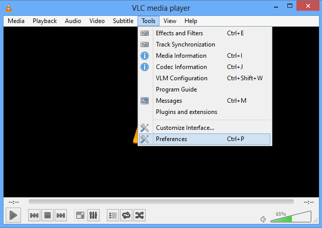Now select VLC from the list of options.