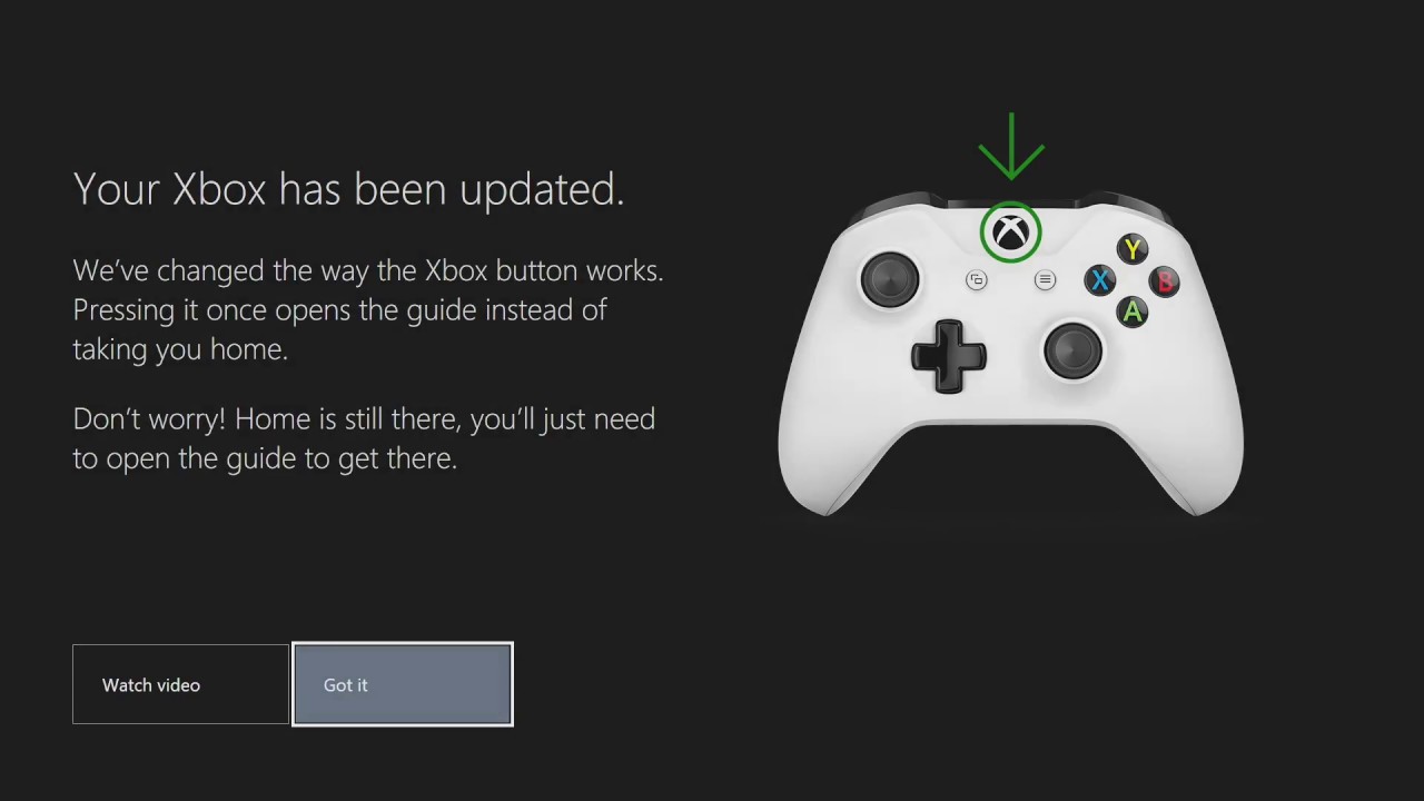 Press the Xbox button to open the guide