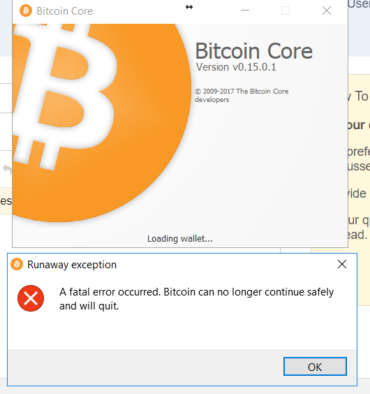 Restart bitcoin-qt and check if the error is gone.