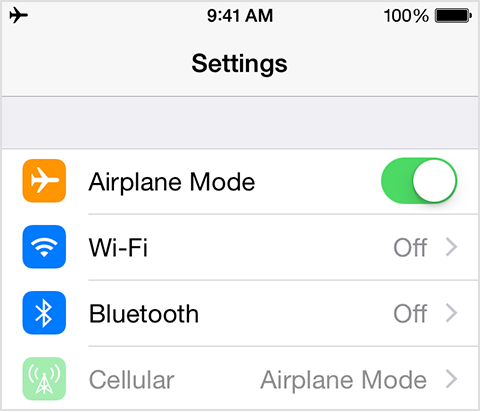 Restart your Wi-Fi connection
Check your device's airplane mode setting and turn it off if enabled