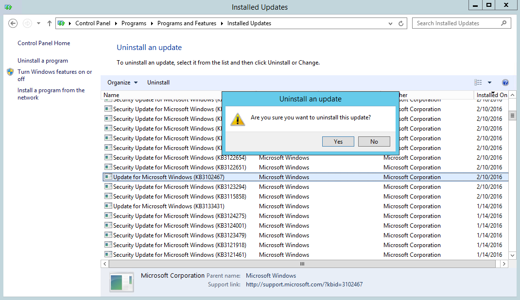 Right click on Microsoft .NET Framework 4.6.2  > click Uninstall