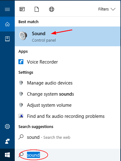 Right-click the Sound icon, and select Open Sound Settings.