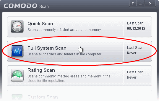 Run a full system scan of the virus to remove malware.