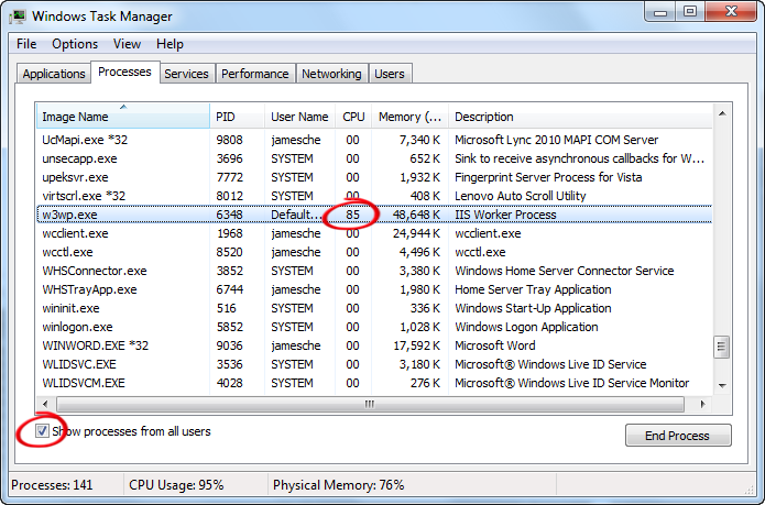 Select the Performance tab and check for high CPU or memory usage
If a specific program is causing the issue, close it and check if the resolution issues are resolved
