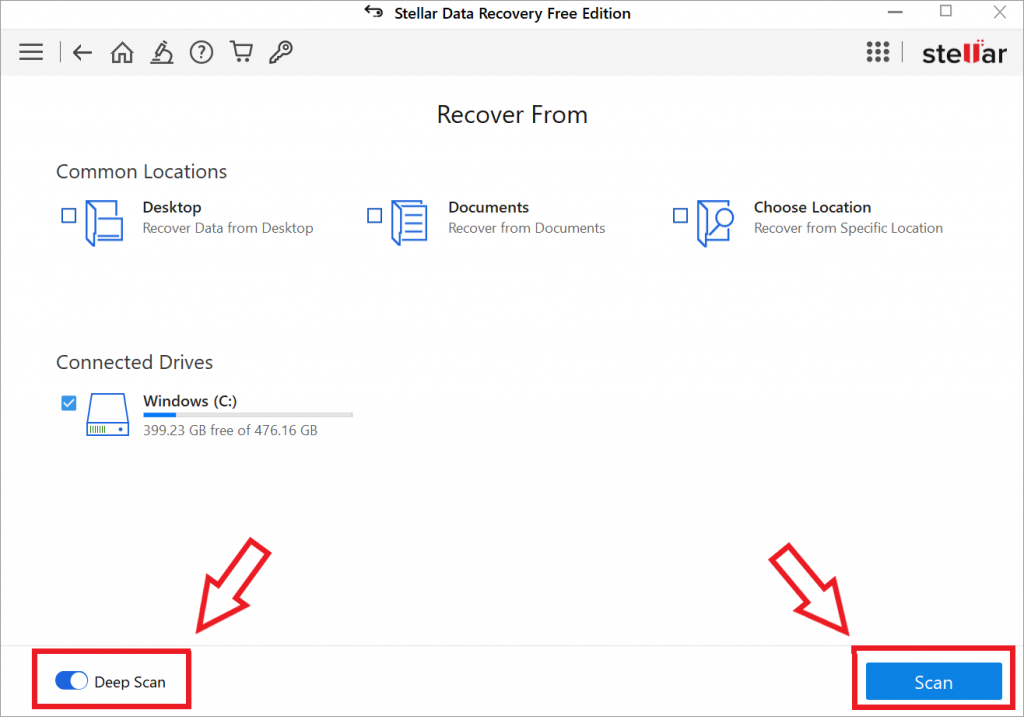 Select the Recover Files Free option.