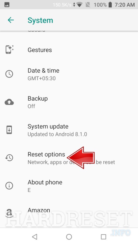 Select the Reset Network Settings option
