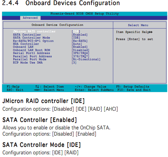 Select the SATA Controller: IDE Controller option.