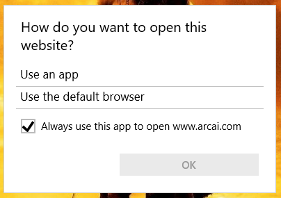 Select the website you want to open.