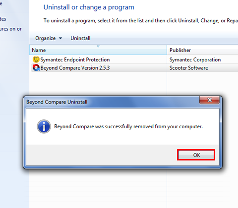 Select Uninstall from the Confirm Device Uninstall window.