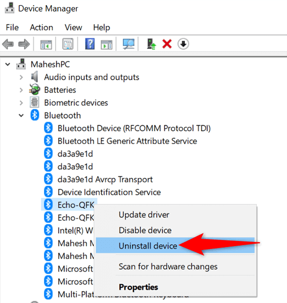 Step 9: After restarting, open the Device Manager by pressing Win + X and selecting "Device Manager" from the menu.
Step 10: Expand the "Bluetooth" category in the Device Manager.