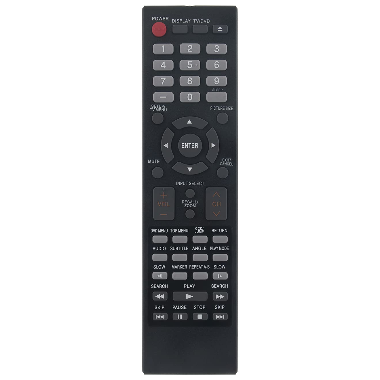 TV/DVD combo remote control