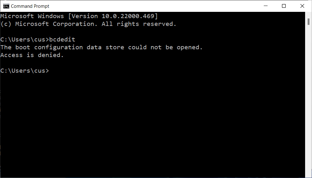 Type Command prompt, and open it as Administrator.