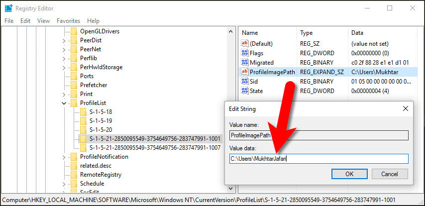 Use Registry Editor to rename the default user profile
Create a new user profile with a different name