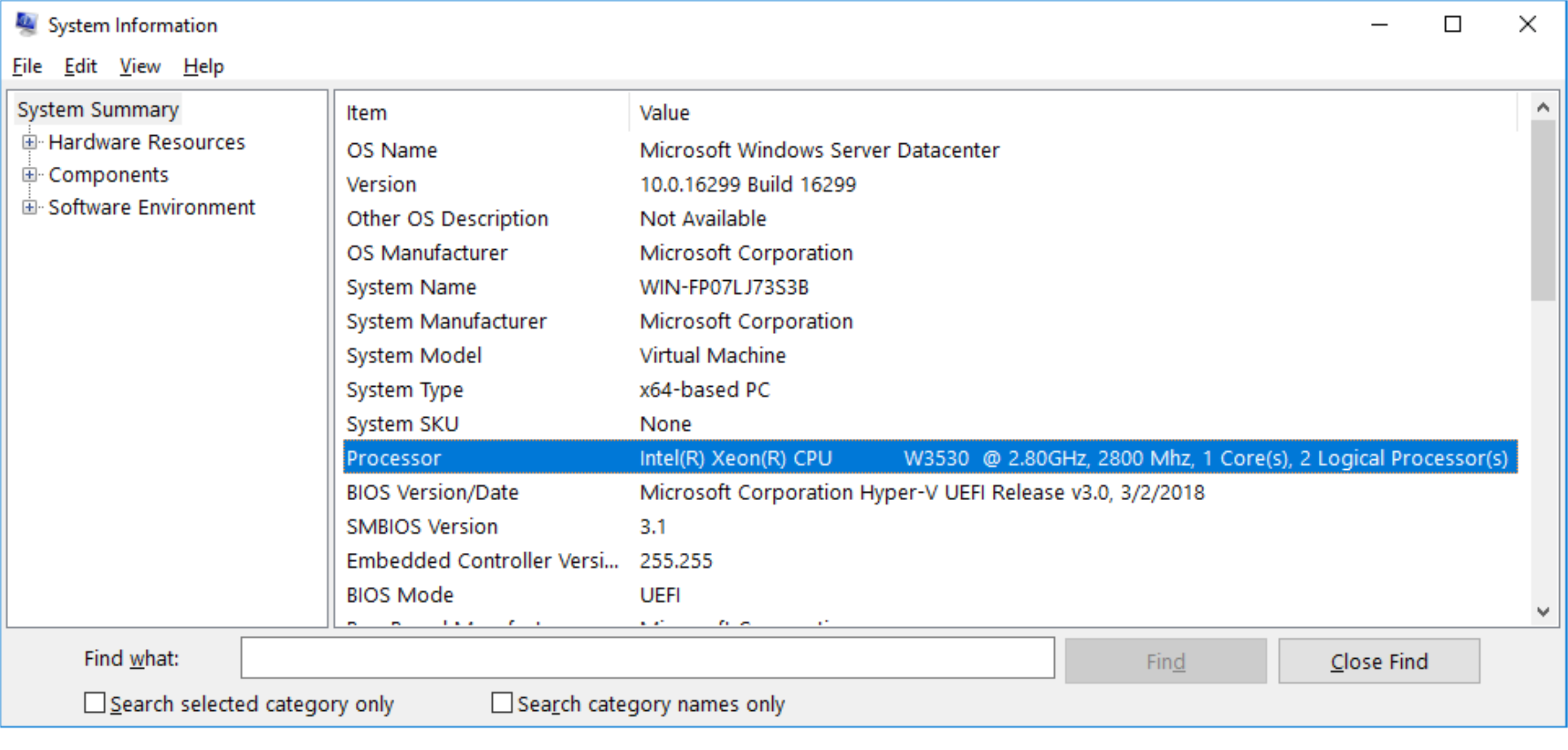 Virtualization interface in Windows 10 BIOS