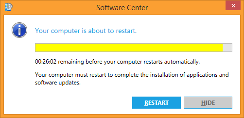 Wait for the command to complete, and then restart your software.