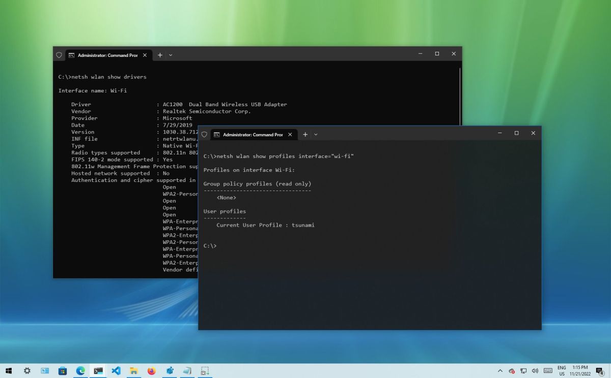 When Command prompt is open, type the following command and press Enter: netsh wlan show drivers