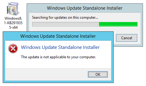Windows 7 or 8.1 update KB2919355 or KB3035583 installed on your computer