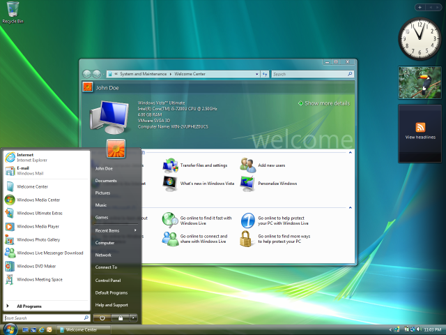 Windows Vista desktop